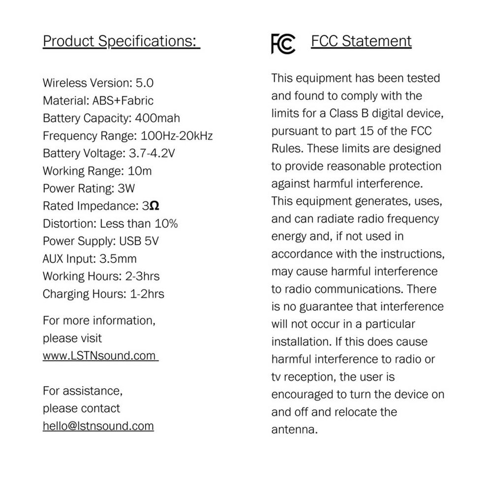 Portable Bluetooth Speaker from LSTN Sound Co., Wanderlust  in White, new - Picture 8 of 10